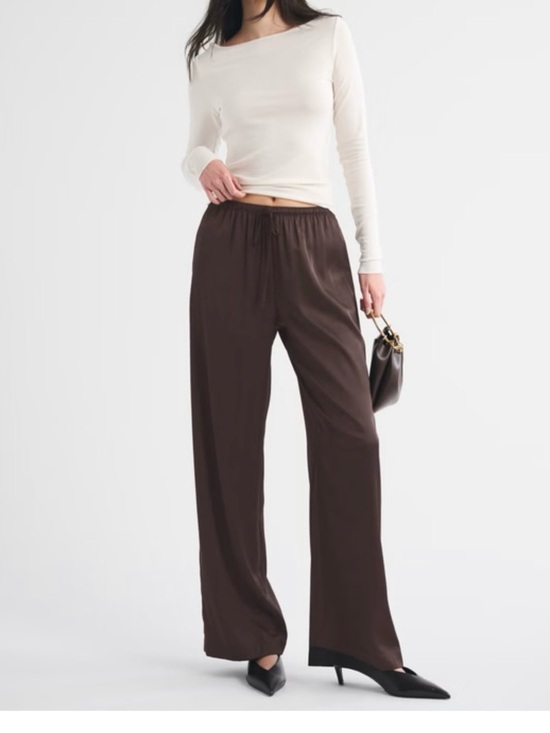 Abercrombie & Fitch Pants - NWT Abercrombie & Fitch Satin Wide-Leg Pants in Brown size Large
